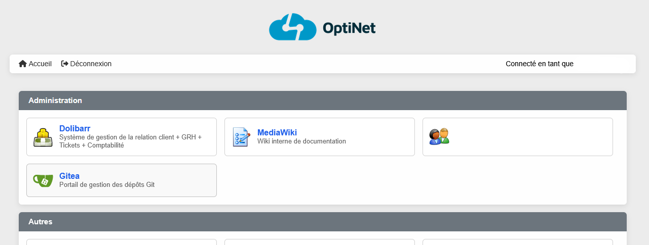 Portail d'Applications & Authentification